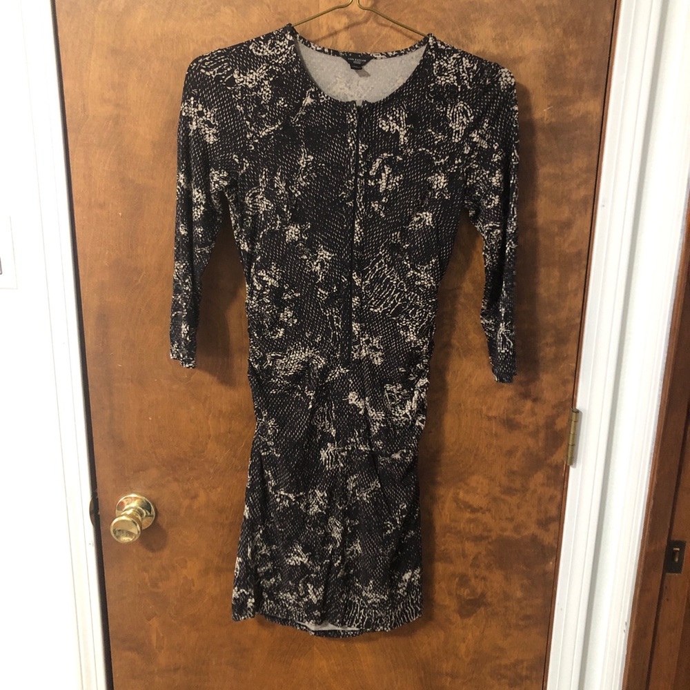 Ann Taylor Black and Tan Bodycon Dress size Petite 0. Great condition!
